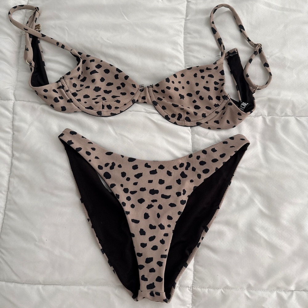 Beach Riot Leopard Print Bikini Set